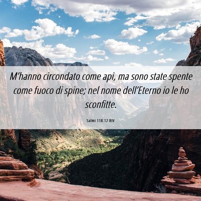 Picture 06 - Salmi 118:12 RIV - M’hanno circondato come api, ma sono state - Bible Verse Picture