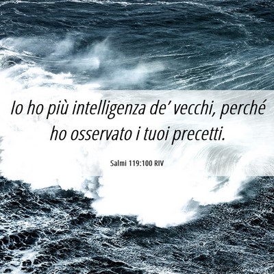 Picture 06 - Salmi 119:100 RIV - Io ho più intelligenza de’ vecchi, perché ho - Bible Verse Picture