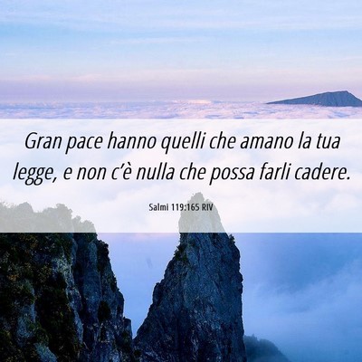 Picture 06 - Salmi 119:165 RIV - Gran pace hanno quelli che amano la tua legge, e - Bible Verse Picture