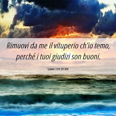 Picture 06 - Salmi 119:39 RIV - Rimuovi da me il vituperio ch’io temo, perché - Bible Verse Picture