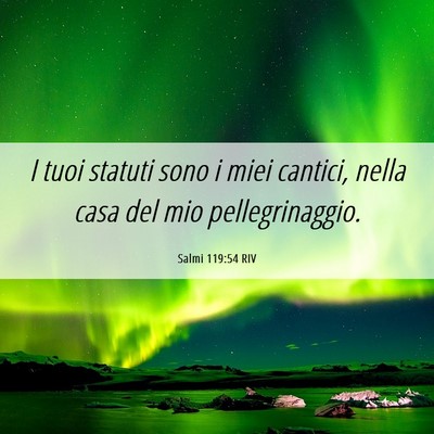 Picture 06 - Salmi 119:54 RIV - I tuoi statuti sono i miei cantici, nella casa - Bible Verse Picture