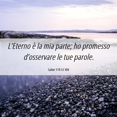 Picture 06 - Salmi 119:57 RIV - L’Eterno è la mia parte; ho promesso - Bible Verse Picture