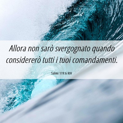 Picture 06 - Salmi 119:6 RIV - Allora non sarò svergognato quando considererò - Bible Verse Picture