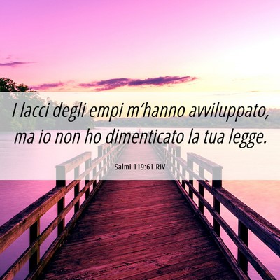 Picture 06 - Salmi 119:61 RIV - I lacci degli empi m’hanno avviluppato, ma io - Bible Verse Picture