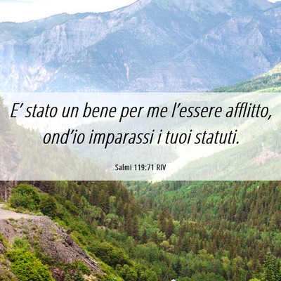 Picture 06 - Salmi 119:71 RIV - E’ stato un bene per me l’essere afflitto, - Bible Verse Picture