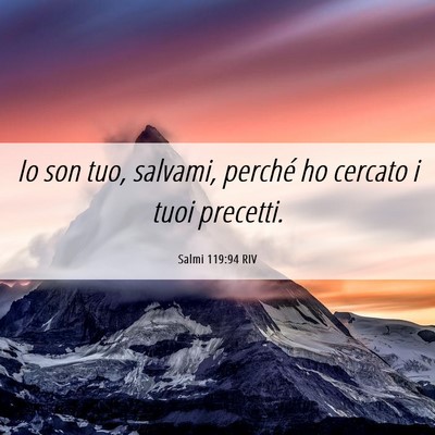 Picture 06 - Salmi 119:94 RIV - Io son tuo, salvami, perché ho cercato i tuoi - Bible Verse Picture