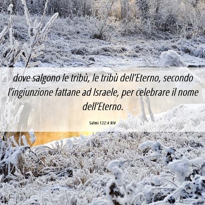 Picture 06 - Salmi 122:4 RIV - dove salgono le tribù, le tribù dell’Eterno, - Bible Verse Picture