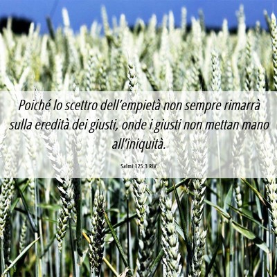 Picture 06 - Salmi 125:3 RIV - Poiché lo scettro dell’empietà non sempre - Bible Verse Picture