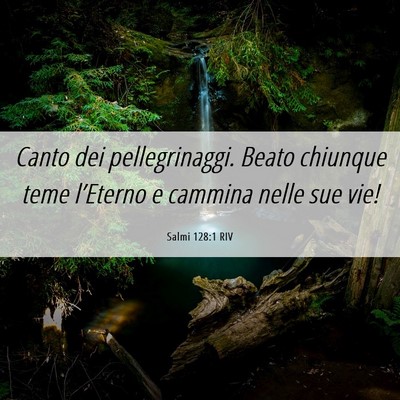 Picture 06 - Salmi 128:1 RIV - Canto dei pellegrinaggi. Beato chiunque teme - Bible Verse Picture