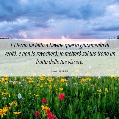 Picture 06 - Salmi 132:11 RIV - L’Eterno ha fatto a Davide questo giuramento di - Bible Verse Picture