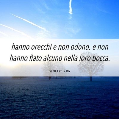 Picture 06 - Salmi 135:17 RIV - hanno orecchi e non odono, e non hanno fiato - Bible Verse Picture