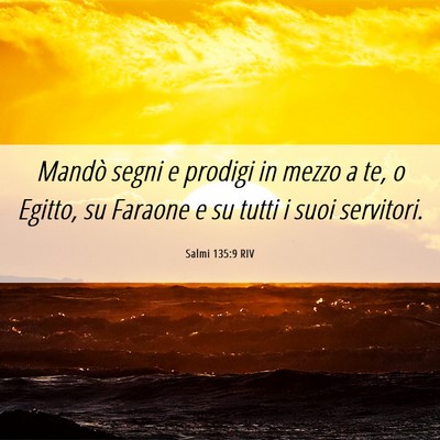 Picture 06 - Salmi 135:9 RIV - Mandò segni e prodigi in mezzo a te, o Egitto, - Bible Verse Picture