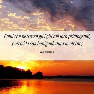Picture 06 - Salmi 136:10 RIV - Colui che percosse gli Egizi nei loro - Bible Verse Picture