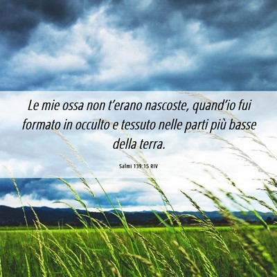 Picture 06 - Salmi 139:15 RIV - Le mie ossa non t’erano nascoste, quand’io - Bible Verse Picture
