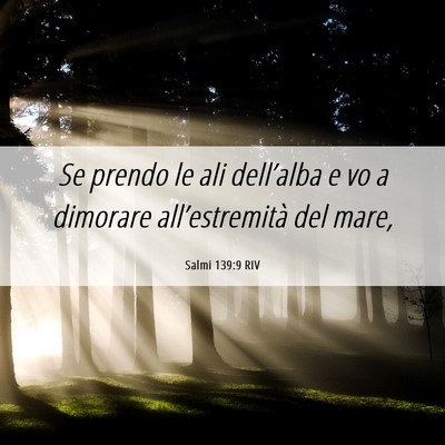 Picture 06 - Salmi 139:9 RIV - Se prendo le ali dell’alba e vo a dimorare - Bible Verse Picture