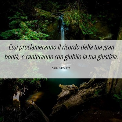 Picture 06 - Salmi 145:7 RIV - Essi proclameranno il ricordo della tua gran - Bible Verse Picture