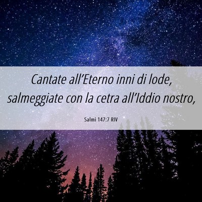 Picture 06 - Salmi 147:7 RIV - Cantate all’Eterno inni di lode, salmeggiate - Bible Verse Picture