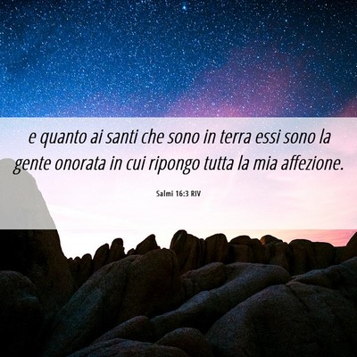 Picture 06 - Salmi 16:3 RIV - e quanto ai santi che sono in terra essi sono la - Bible Verse Picture