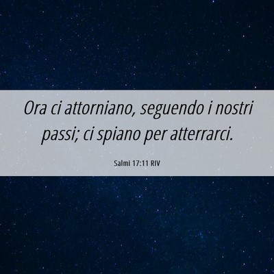 Picture 06 - Salmi 17:11 RIV - Ora ci attorniano, seguendo i nostri passi; ci - Bible Verse Picture
