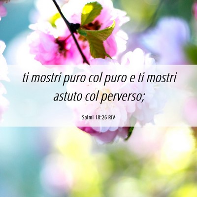 Picture 06 - Salmi 18:26 RIV - ti mostri puro col puro e ti mostri astuto col - Bible Verse Picture