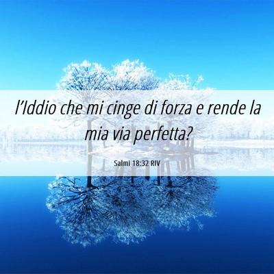 Picture 06 - Salmi 18:32 RIV - l’Iddio che mi cinge di forza e rende la mia - Bible Verse Picture