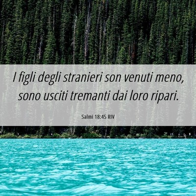Picture 06 - Salmi 18:45 RIV - I figli degli stranieri son venuti meno, sono - Bible Verse Picture