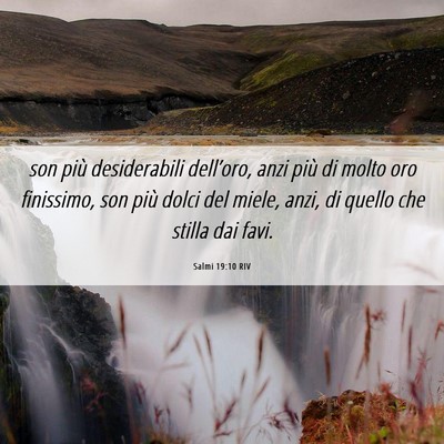 Picture 06 - Salmi 19:10 RIV - son più desiderabili dell’oro, anzi più di - Bible Verse Picture