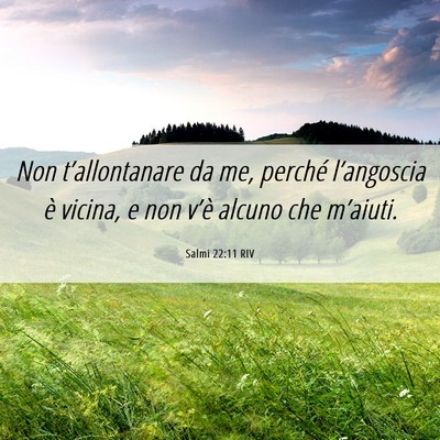 Picture 06 - Salmi 22:11 RIV - Non t’allontanare da me, perché l’angoscia - Bible Verse Picture