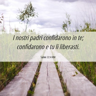 Picture 06 - Salmi 22:4 RIV - I nostri padri confidarono in te; confidarono e - Bible Verse Picture