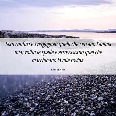 Picture 06 - Salmi 35:4 RIV - Sian confusi e svergognati quelli che cercano - Bible Verse Picture