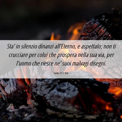 Picture 06 - Salmi 37:7 RIV - Sta’ in silenzio dinanzi all’Eterno, e - Bible Verse Picture
