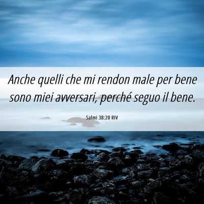 Picture 06 - Salmi 38:20 RIV - Anche quelli che mi rendon male per bene sono - Bible Verse Picture