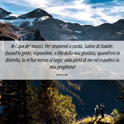 Picture 06 - Salmi 4:1 RIV - Al Capo de’ musici. Per strumenti a corda. - Bible Verse Picture