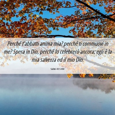 Picture 06 - Salmi 43:5 RIV - Perché t’abbatti anima mia? perché ti - Bible Verse Picture