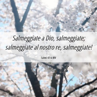 Picture 06 - Salmi 47:6 RIV - Salmeggiate a Dio, salmeggiate; salmeggiate al - Bible Verse Picture