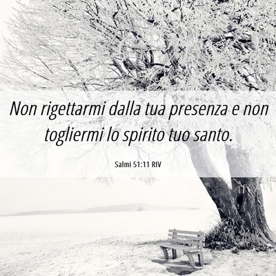Picture 06 - Salmi 51:11 RIV - Non rigettarmi dalla tua presenza e non togliermi - Bible Verse Picture