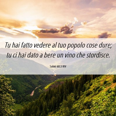Picture 06 - Salmi 60:3 RIV - Tu hai fatto vedere al tuo popolo cose dure; tu - Bible Verse Picture