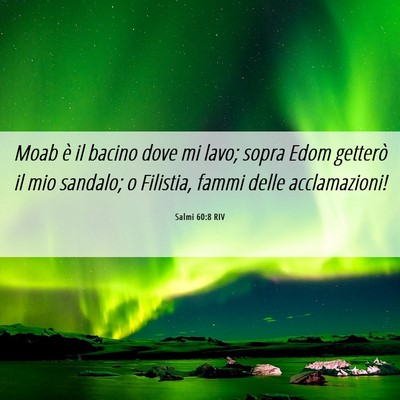 Picture 06 - Salmi 60:8 RIV - Moab è il bacino dove mi lavo; sopra Edom - Bible Verse Picture