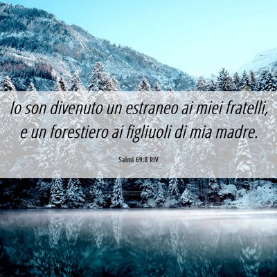 Picture 06 - Salmi 69:8 RIV - Io son divenuto un estraneo ai miei fratelli, e - Bible Verse Picture