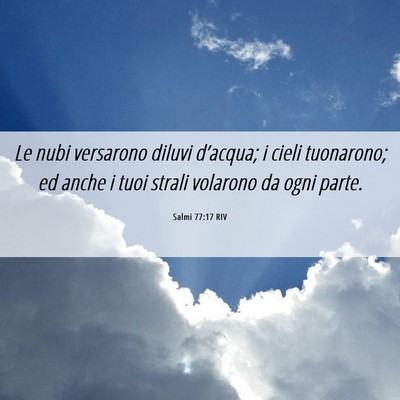 Picture 06 - Salmi 77:17 RIV - Le nubi versarono diluvi d’acqua; i cieli - Bible Verse Picture