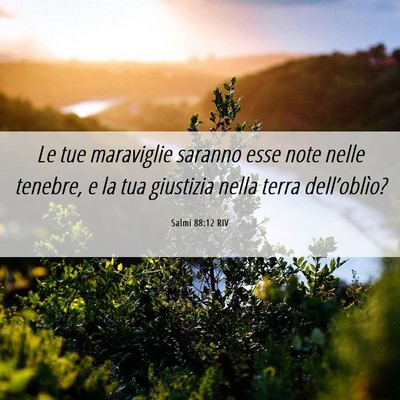 Picture 06 - Salmi 88:12 RIV - Le tue maraviglie saranno esse note nelle - Bible Verse Picture