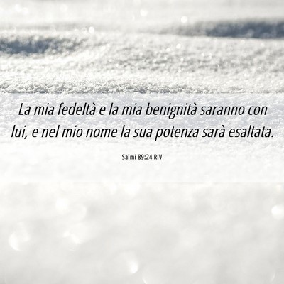 Picture 06 - Salmi 89:24 RIV - La mia fedeltà e la mia benignità saranno con - Bible Verse Picture