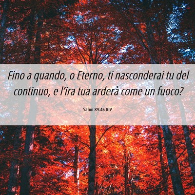 Picture 06 - Salmi 89:46 RIV - Fino a quando, o Eterno, ti nasconderai tu del - Bible Verse Picture