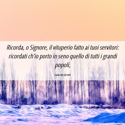 Picture 06 - Salmi 89:50 RIV - Ricorda, o Signore, il vituperio fatto ai tuoi - Bible Verse Picture