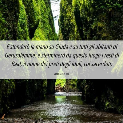 Picture 06 - Sofonia 1:4 RIV - E stenderò la mano su Giuda e su tutti gli - Bible Verse Picture