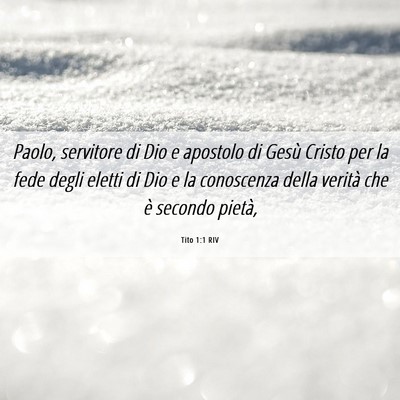Picture 06 - Tito 1:1 RIV - Paolo, servitore di Dio e apostolo di Gesù - Bible Verse Picture