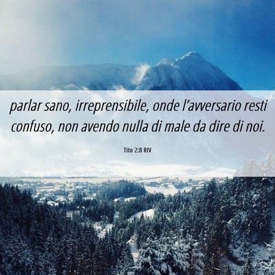 Picture 06 - Tito 2:8 RIV - parlar sano, irreprensibile, onde l’avversario - Bible Verse Picture