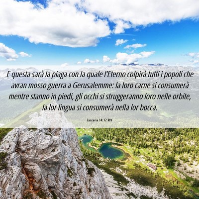 Picture 06 - Zaccaria 14:12 RIV - E questa sarà la piaga con la quale l’Eterno - Bible Verse Picture