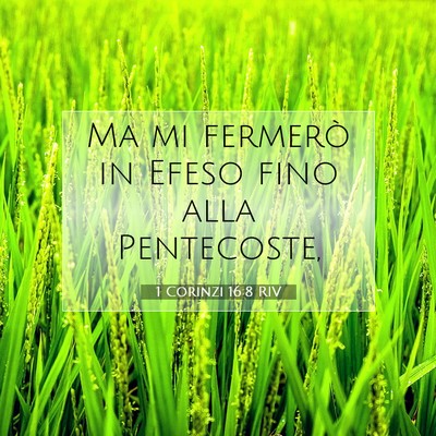 Picture 07 - 1 Corinzi 16:8 RIV - Ma mi fermerò in Efeso fino alla - Bible Verse Picture