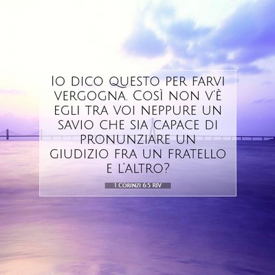 Picture 07 - 1 Corinzi 6:5 RIV - Io dico questo per farvi vergogna. Così non - Bible Verse Picture